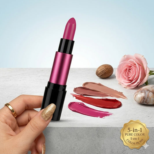 Labial Modular 5-en-1 Velvet – 5 Colores Intercambiables en 1 Solo Estuche